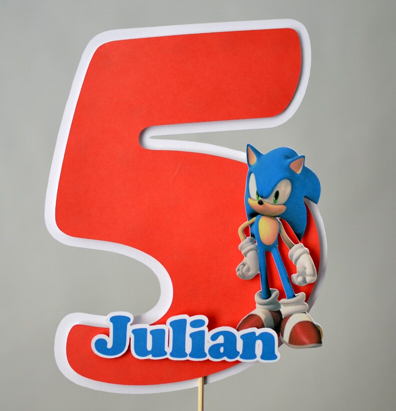 Mario Birthday Cake Topper Sonic Birthday Cake Topper Character Birthday Cake Topper
