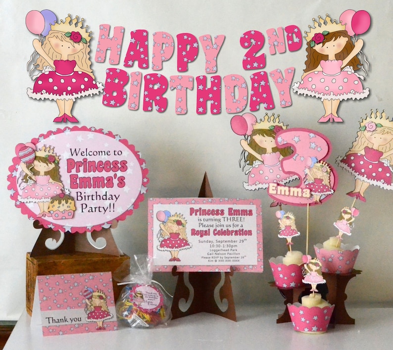 Princess Party Decorations Princess Theme 12Princess Party Favors Tags Princess Birthday Party Favor Princess Birthday Decorations