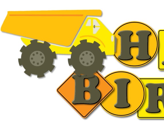 Construction Happy Birthday Banner And Party Decorations For Boy