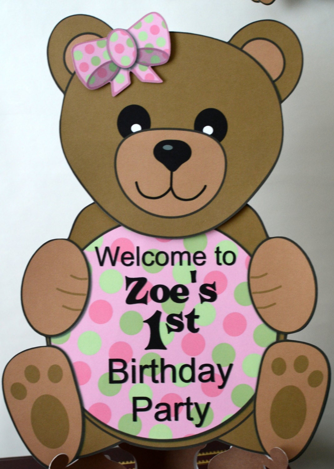 teddy bear first birthday girl