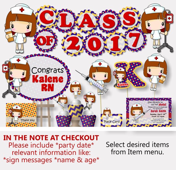 Nurse Graduation Party Decorations Or Nurse Birthday Party Etsy
