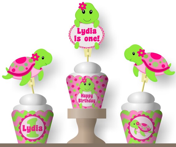 Girl Turtle Baby Shower Decorations Sea Turtle Birthday Etsy