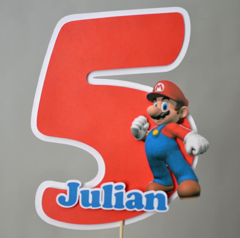 Mario Birthday Cake Topper Sonic Birthday Cake Topper Character Birthday Cake Topper