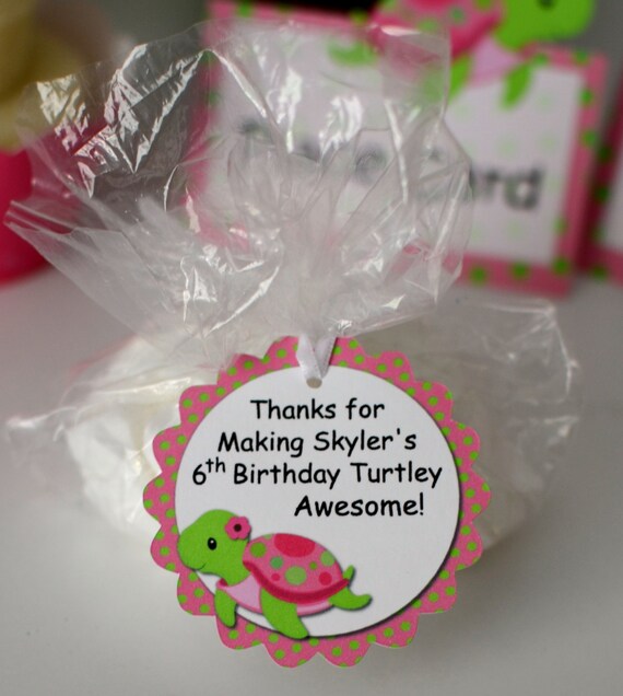 Pink Turtle Birthday Party Banner Sea Turtle Baby Shower Etsy