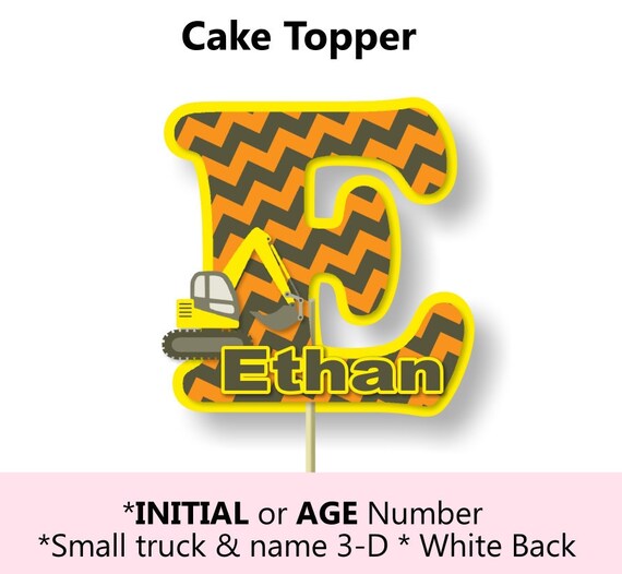 Dump Truck Cake Topper Construction Party Cupcake Toppers And
