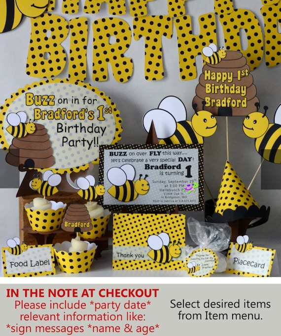 bee shower decorations
