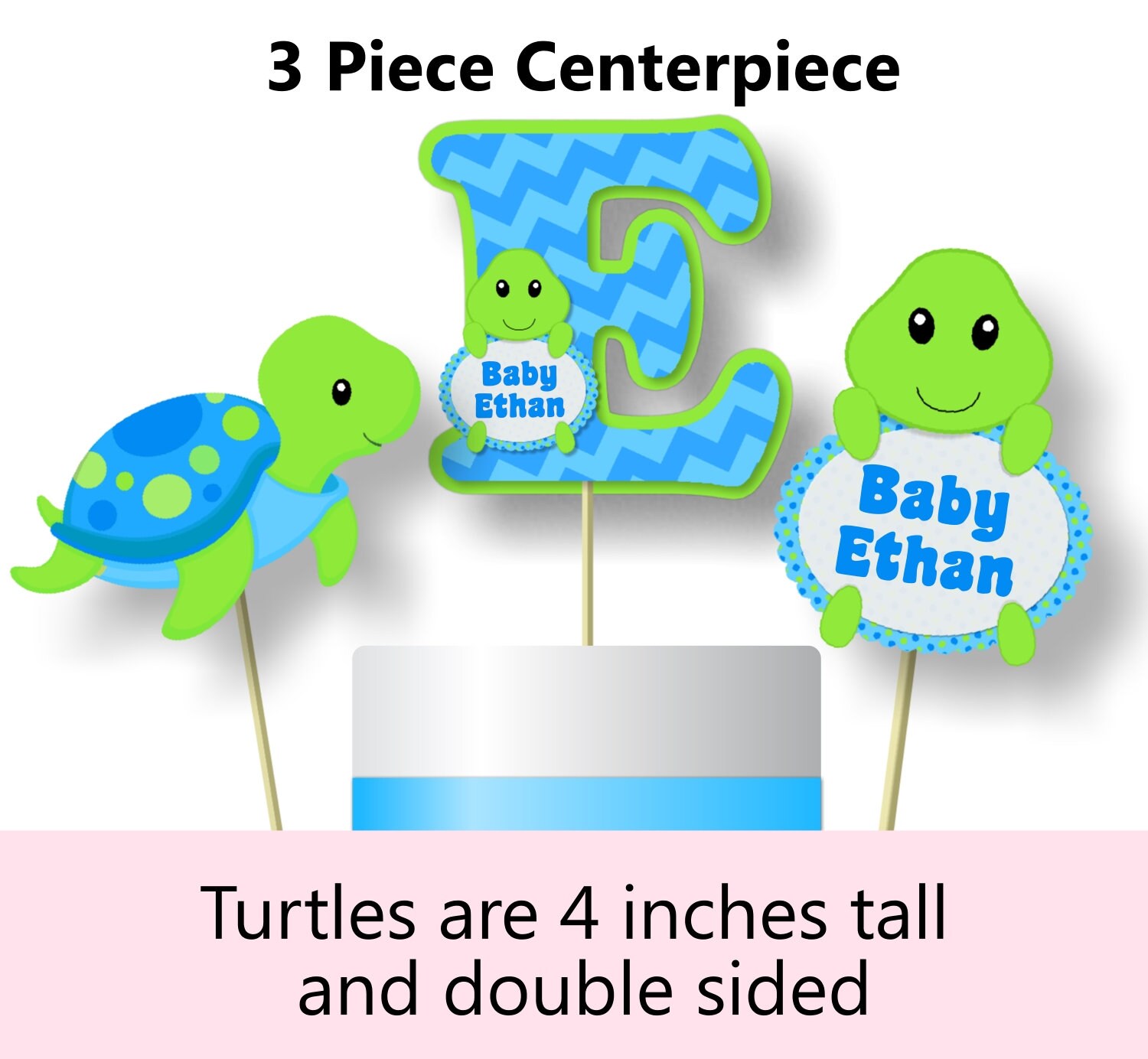 Sea TURTLE Baby Shower Decorations Blue Boy Turtle Birthday | Etsy
