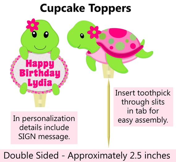 Girl Turtle Baby Shower Decorations Sea Turtle Birthday Etsy