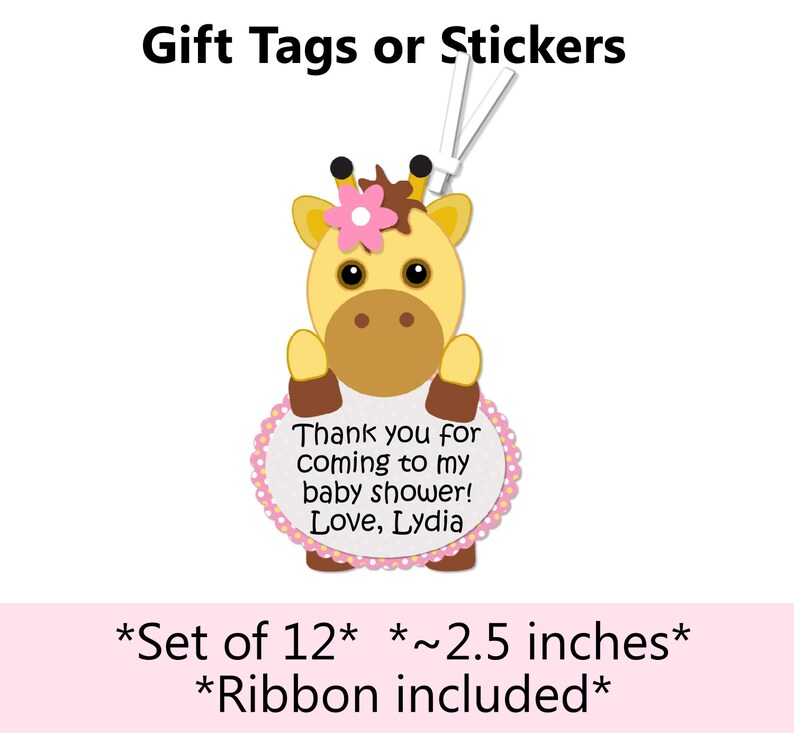 Printed Decorations Giraffe Cake Topper Giraffe First Birthday Cake Topper Giraffe Baby Shower Centerpiece Decorations for Girl