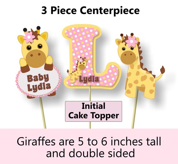 Giraffe Baby Shower Decorations For Girl Giraffe First Etsy