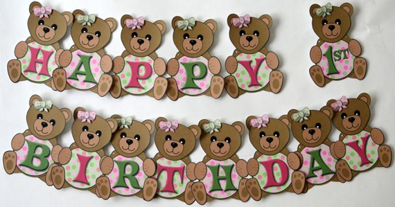 1st birthday teddy bear
