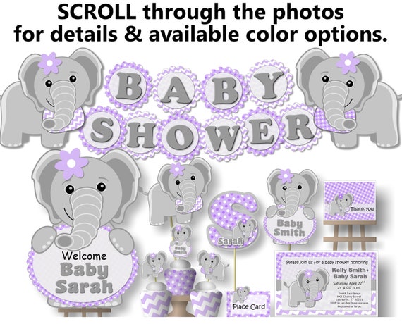 elephant shower decorations