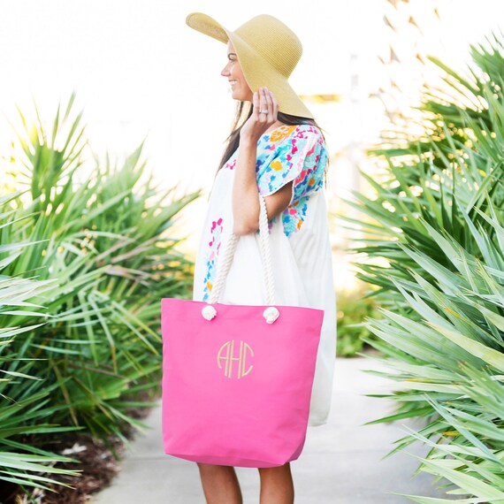 Monogrammed Canvas Bag