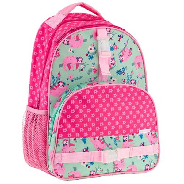 Personalized Monogrammed Stephen Joseph All over print Pink Mint Sloth Backpack Preschool --Fast Turnaround--Free Monogramming--