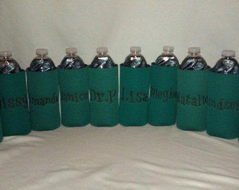 Monogrammed Custom Water Bottle or Tall Boy Beverage Insulator all colors instock --FAST TURNAROUND--