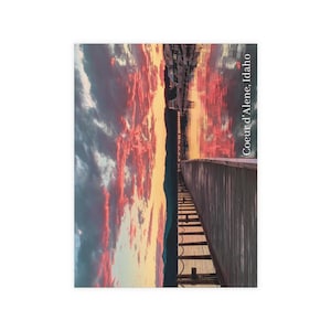 Lot de cartes postales, Coeur d'Alene Idaho Coucher de soleil sur l'eau, Cartes de voyage, Ensemble souvenir, Cartes de voeux, Papeterie