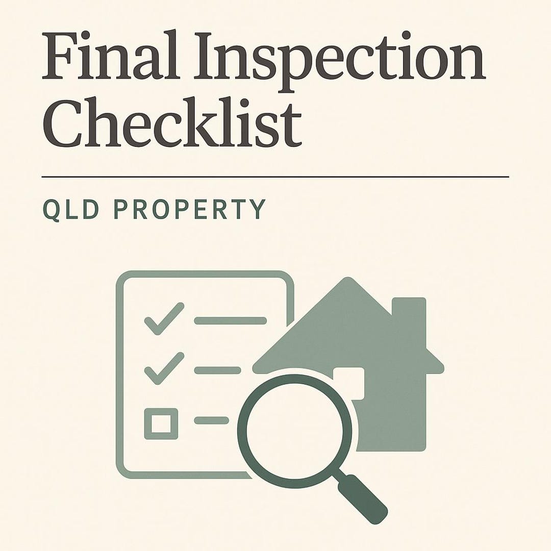 Final Inspection Checklist | QLD Property Purchase | Printable PDF for ...
