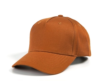 Caramel Brown Baseball Cap Unisex, Vintage Rust Dad Hat, Adjustable Plain Cap for Casual Wear, Street Style & Everyday Use