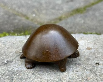 Mini Retro Copper Turtle Statue Figures Home  Decor ,Longevity Tortoise Feng Shui Ornament Symbol of Peace Fortune Turtle