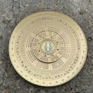 Tai Chi Bagua Platte, Drehbarer Feng Shui Kompass, Kupfer Runde Acht Diagramme Kompass, Yin Yang Drehplatte Chinesisches metaphysisches Geschenk