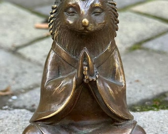 Copper Hedgehog Statue ornaments, Hedgehog Figurine Miniatures Animals Collectible Home decor