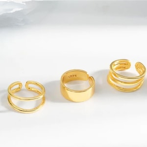 Three-piece Cartilage Ear Cuff, no piercing, gold/silver ear cuff,  Fake ear cuff no piercing, non-pierced earrings, Minimalist ear cuffs
