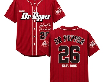 Just What The Dr Pepper Inspired Baseball Jersey Shirt | Soda Favorite Fan Jersey | Sport Apparel Gift