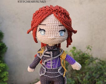 Amigurumi pattern Clair Obscur Expedition 33 Maelle doll crochet PDF pattern, ENGLISH/FRENCH
