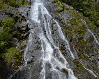 Rocky Brook Falls Digital Photograph, Waterfall, Olympic Peninsula, Brinnon Washington