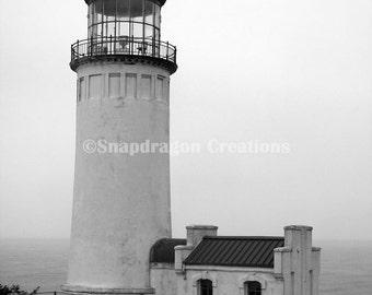 North Head Lighthouse Black & White Photograph