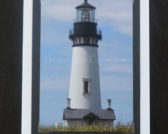 Photo Greeting Card, Yaquina Head Lighthouse, Newport OR, Blank Inside