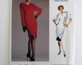 Vogue 1998 Paris Original Yves Saint Laurent Dress, Tunic, Skirt Pattern Misses Size 10 Copyright 1987
