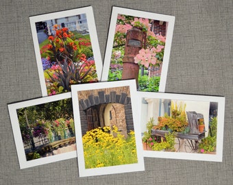 Blank Photo Greeting Cards Urban Flowers Assortment