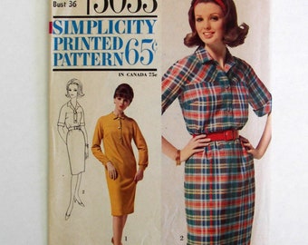 Simplicity 5053 Vintage  Dress Pattern Misses Size 16