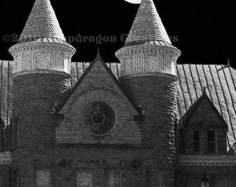 Moonlit Turrets 5x7 Digital Art Print