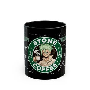Doctor Stone temugg, Dr Stone rolig kaffemugg, animepresenter, söt kaffemugg, nördpresent, animefan, animemerchandise, söt anime, rolig anime