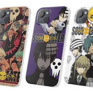 Capa de celular Soul Eater, disponível para quase TODOS os modelos de celular - iPhone 16, 15, 14, 13, 12, 11, Samsung S25, S23, S22, S21, S10