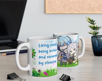 sousou no frieren, beyond journeys end, cute coffee mug, nerd gift, anime fan, anime merch, cute anime, cute mug, tea mug, funny coffee mug