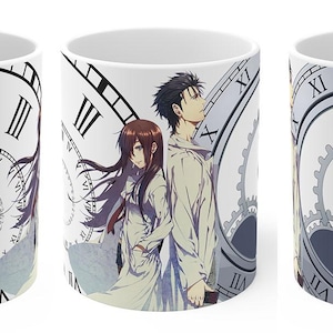 Steins Gate Coffee Mug, Steins Gate Choco Mug, Gift for Coworker, Funny Coffee Cup, Anime Lover Mug, Iced Coffee Mug, Anime Gifts, Anime Mug