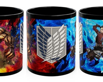 fan dell'anime Attack on Titan, merchandising anime di Levi, anime carini, otaku, anime divertenti, tazza carina, tazza da caffè divertente, regali anime, tazza da caffè carina