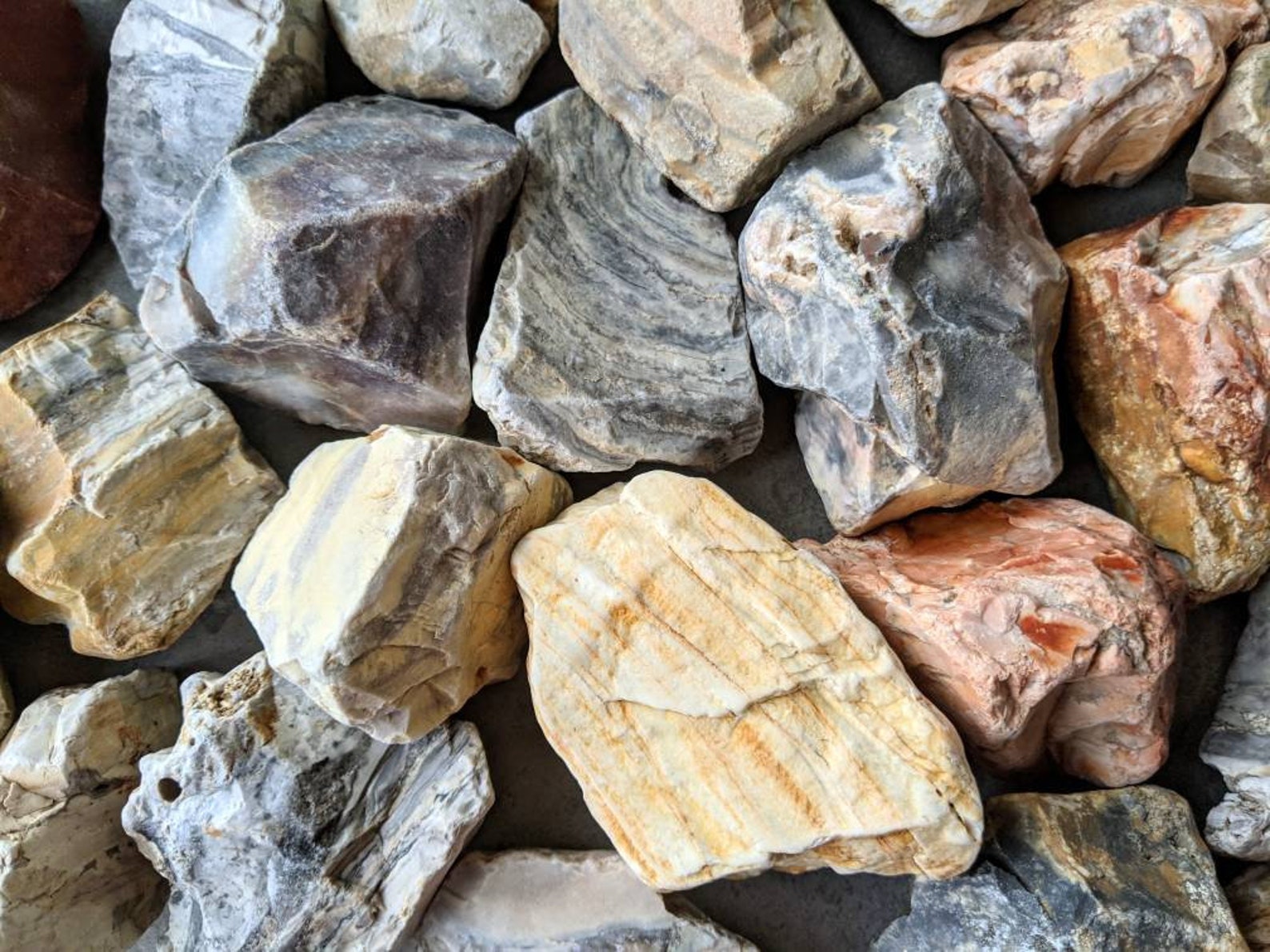 Large Pieces of Colorful Missouri Chert Raw Jasper Rough Etsy