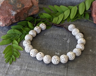 Lotus Seed Beaded Bracelet: Adjustable Yoga Jewelry