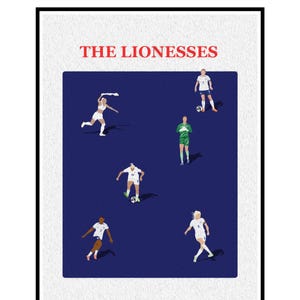 Lionesses digital print | Womens football print | Lionesses wall decor | Womens football poster | Womens football gift | Lionesses gift