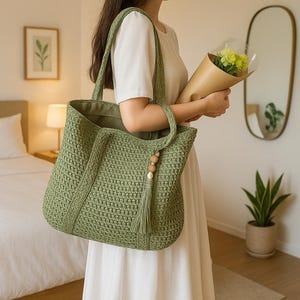 Grand sac cabas tressé avec pompon - Sac d'été chic en paille - Sac de plage, de shopping ou de tous les jours - Femme - Plusieurs couleurs