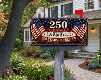 Vintage Briefkasten-Abdeckung, 250th Amerika Jubiläum Dekor, We The People Werbeschild, Geschenk 4.Juli 2026, USA Freiheit Geschenk für Zuhause