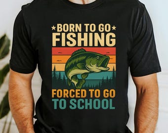 Born to Go Fishing PNG, Funny Fisherman Retro Graphic, Vintage Fishing Lover Sublimation Design, Humor Outdoor Fishing Quote Clipart