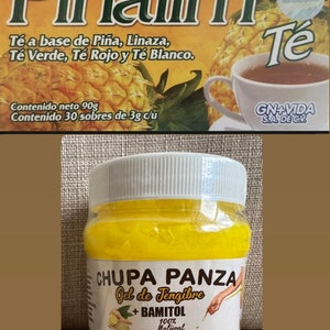 Piñalim Tea 30 Tea Bags and Chupa Panza Gel Natural 