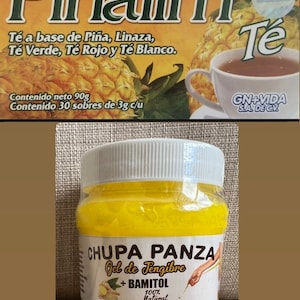 Piñalim Tea 30 Tea Bags and Chupa Panza Gel Natural 