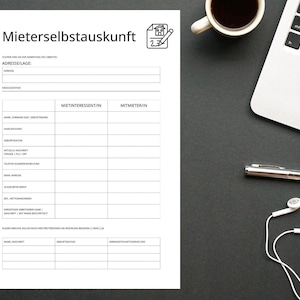 Tenant Self-Disclosure PDF – Template to Fill Out | Tenant Form for Landlords | Self-Disclosure for Rental Property | Instant Download