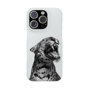 アニマルプリントケース - チーターヒョウ柄iPhoneケース 白黒美的